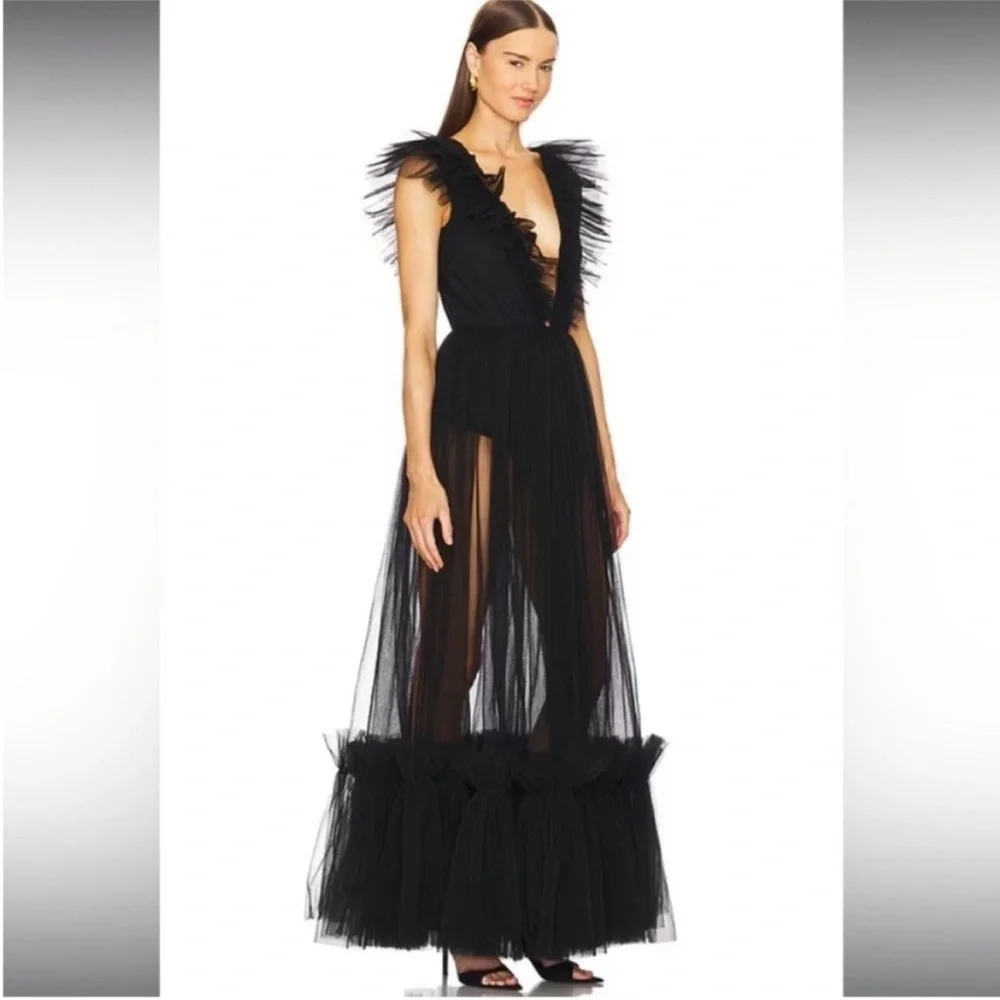 Michael Costello x Revolve Annistyn Gown Black - Picture 2 of 7